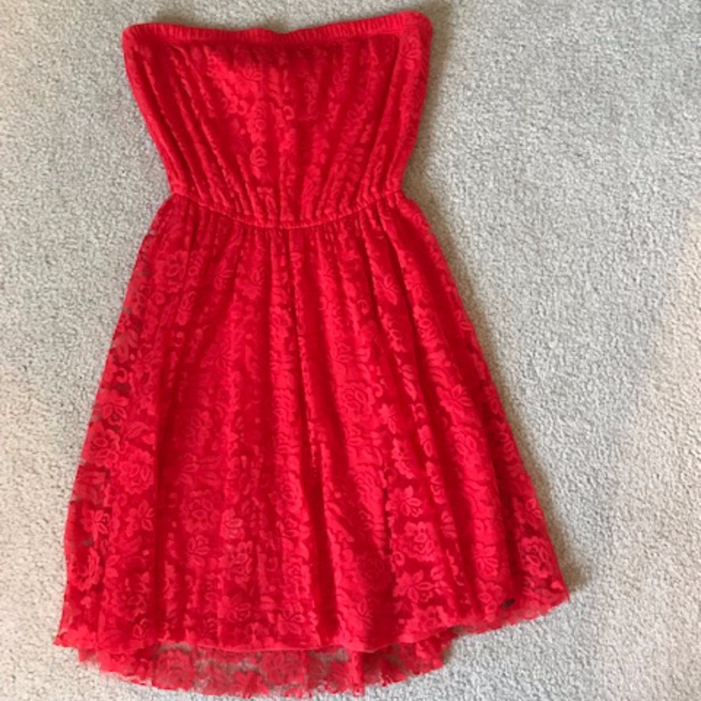 Hollister Lace Strapless Dress